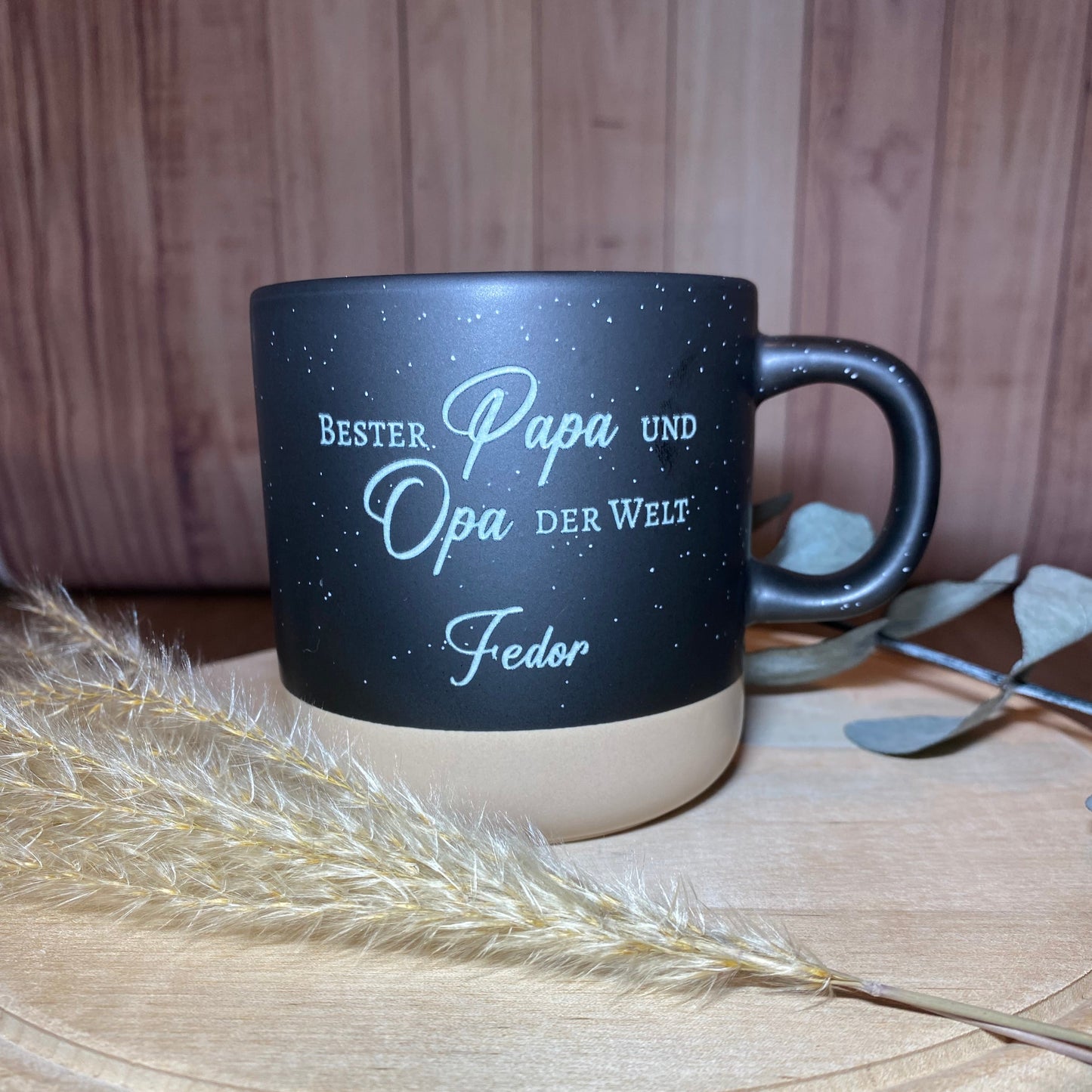 Keramiktasse mit Gravur Bester Papa und Opa der Welt