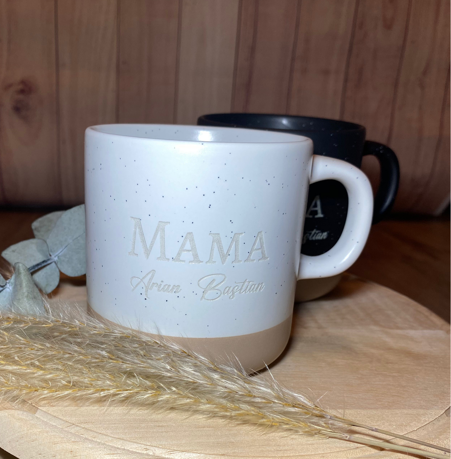 Keramiktasse mit Gravur für Mama