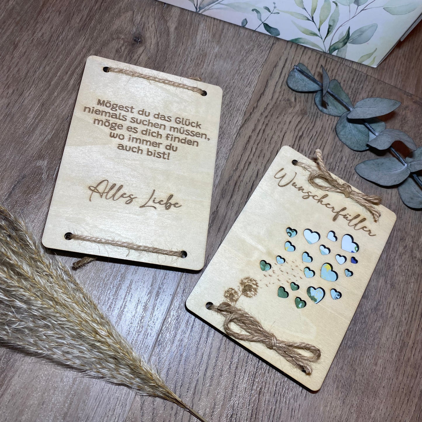 Geldgeschenk aus Holz Wunscherfüller