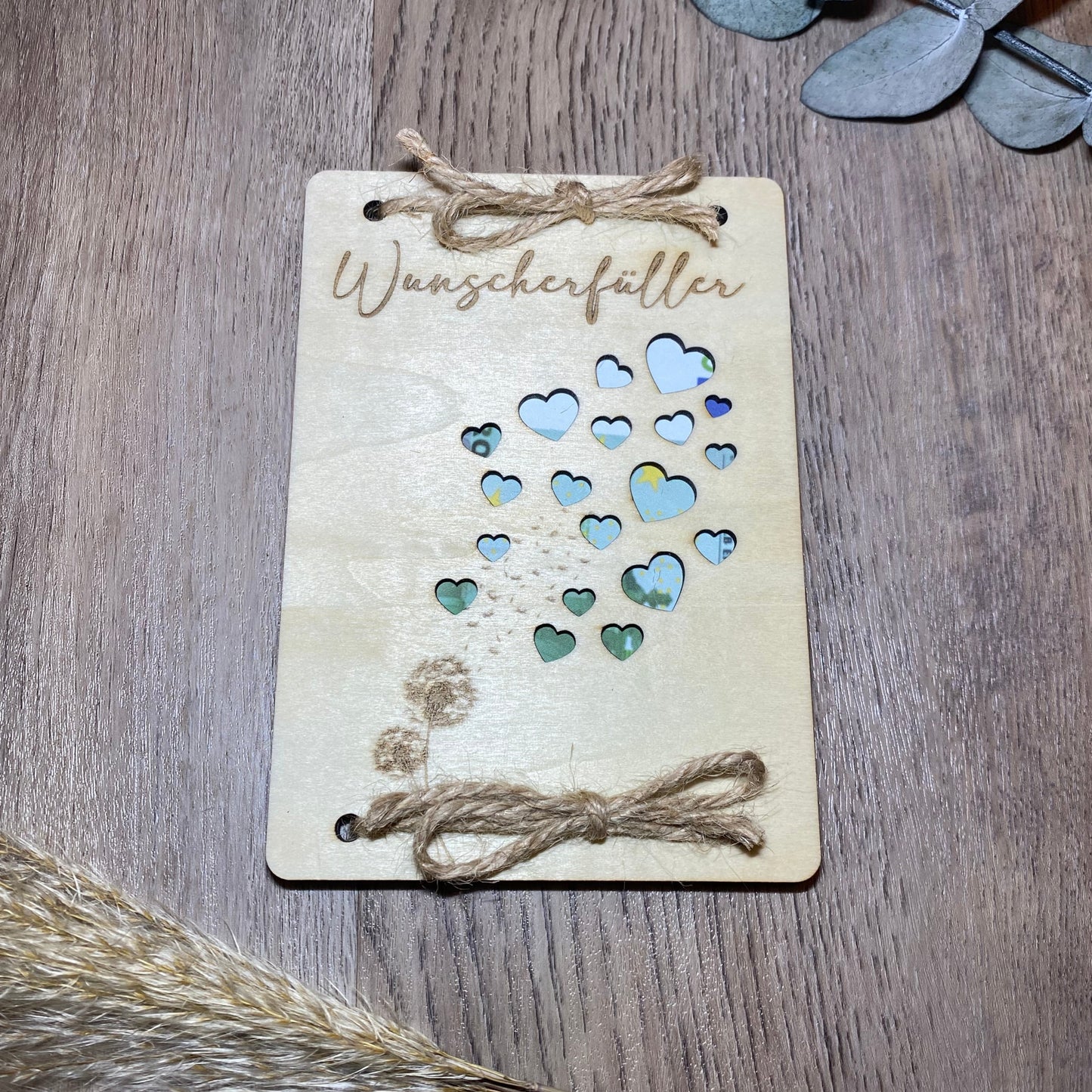 Geldgeschenk aus Holz Wunscherfüller