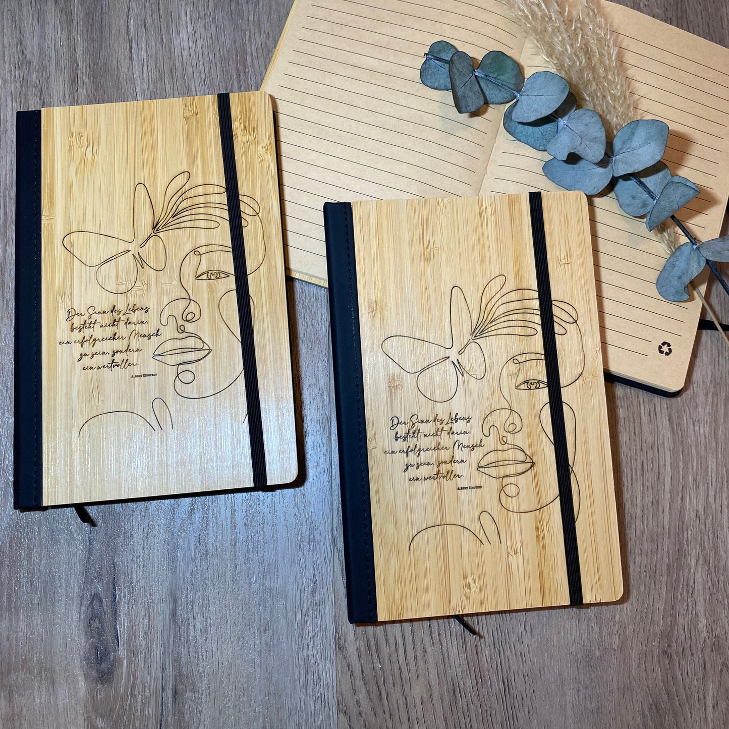 Notizbuch mit Bambus Cover