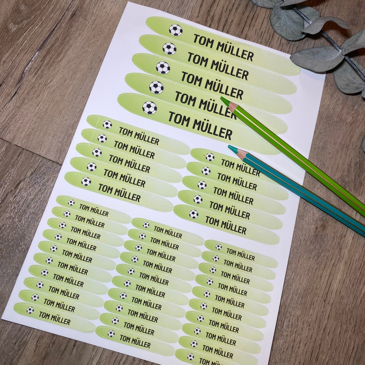 Namenssticker für die Schule oder für den Kindergarten