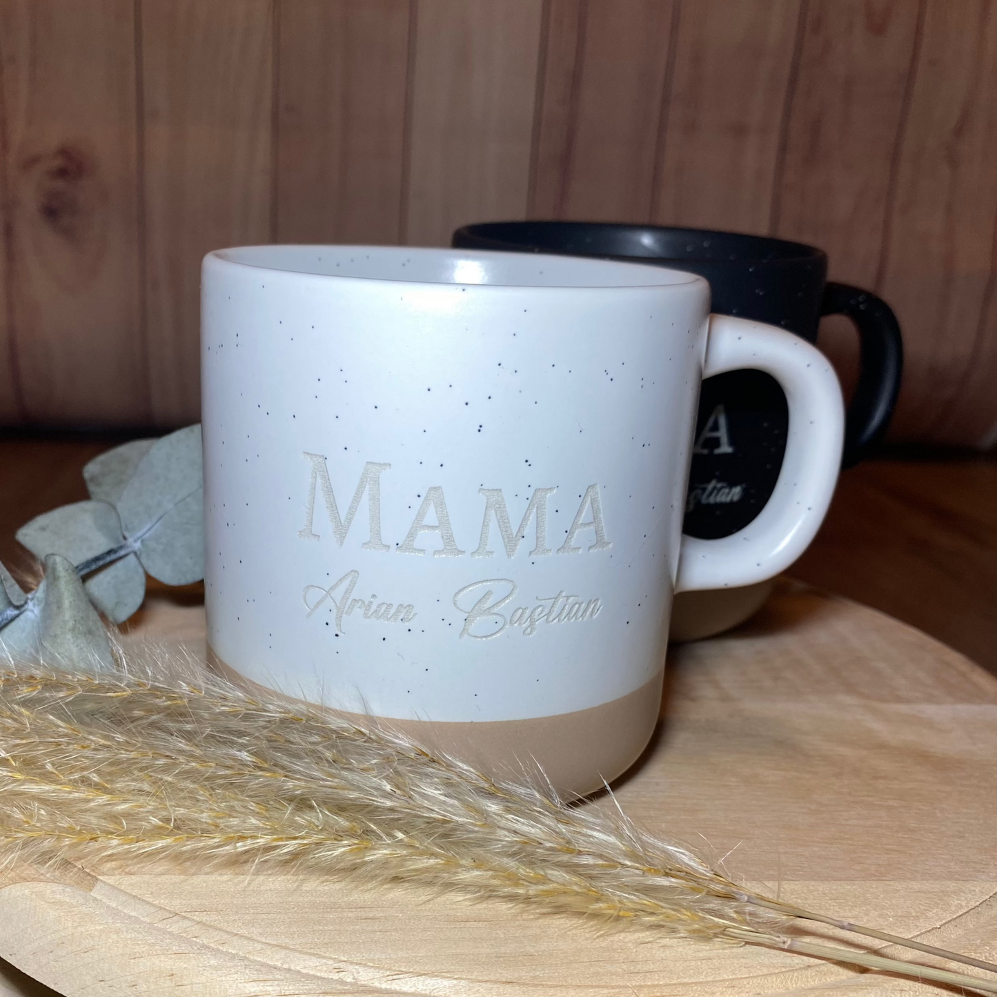 Keramiktasse mit Gravur für Mama