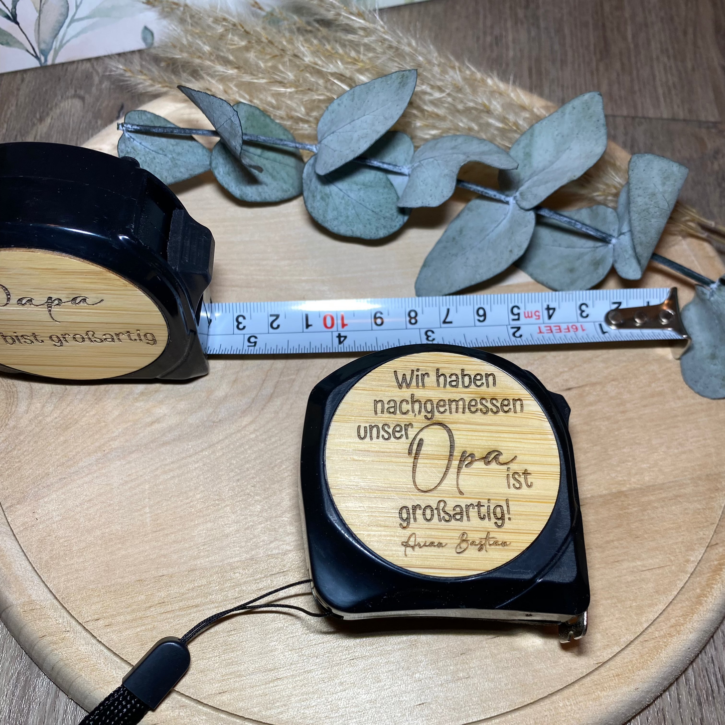 Maßband mit Wunschtext