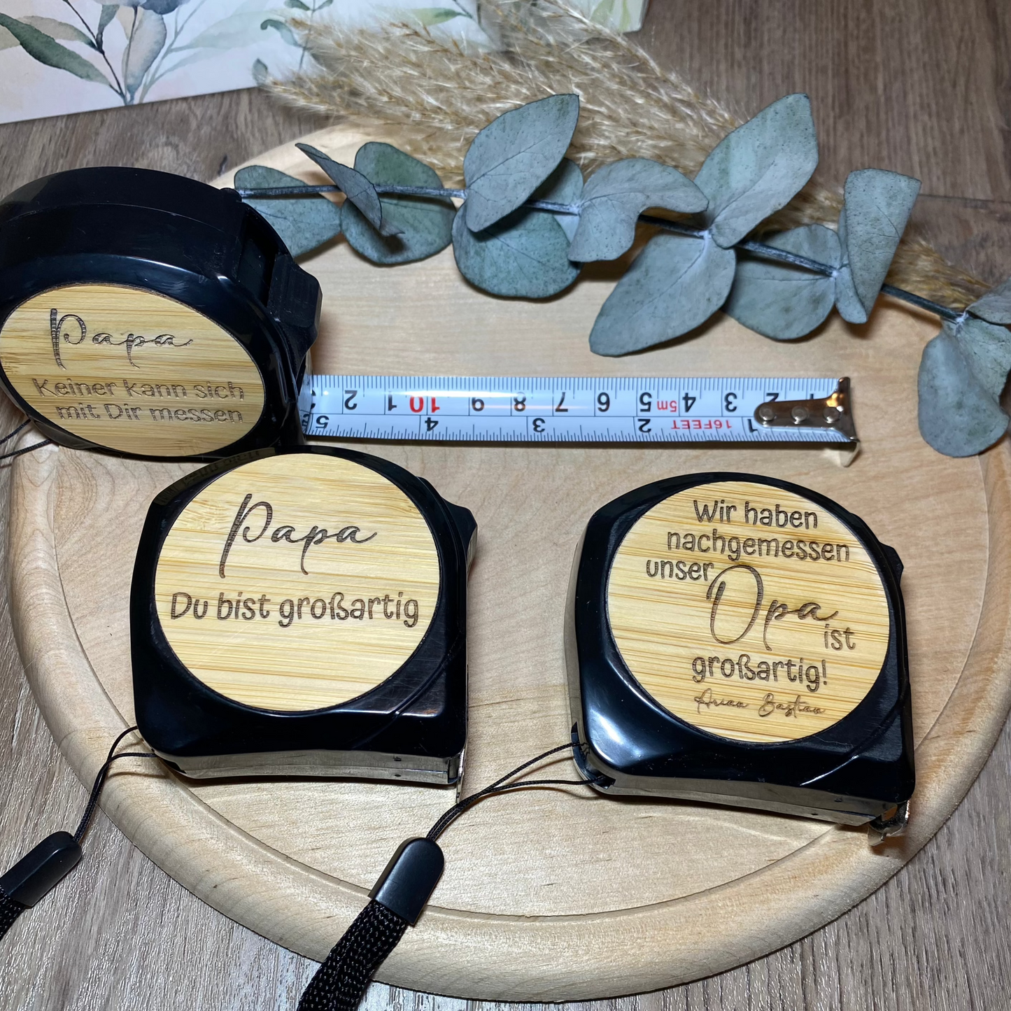 Maßband mit Wunschtext