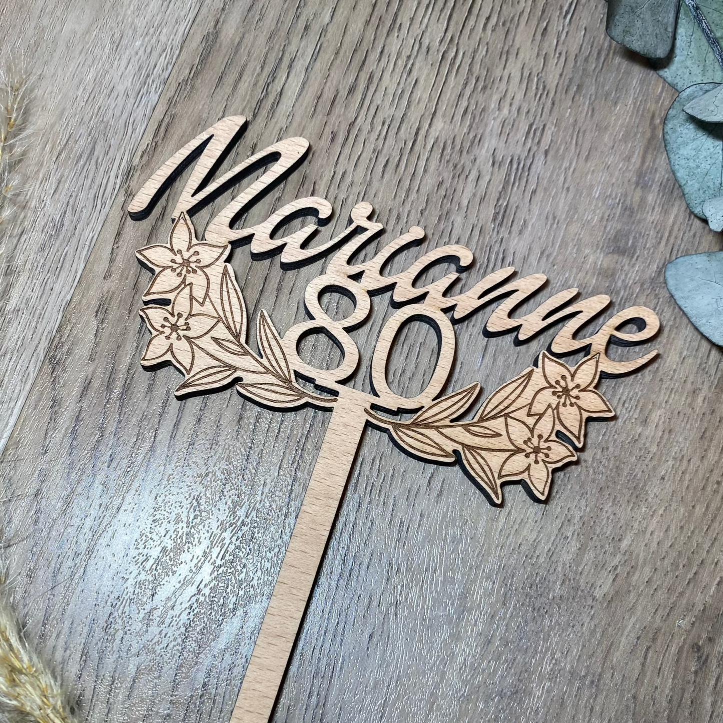 Caketopper mit Namen und Zahl