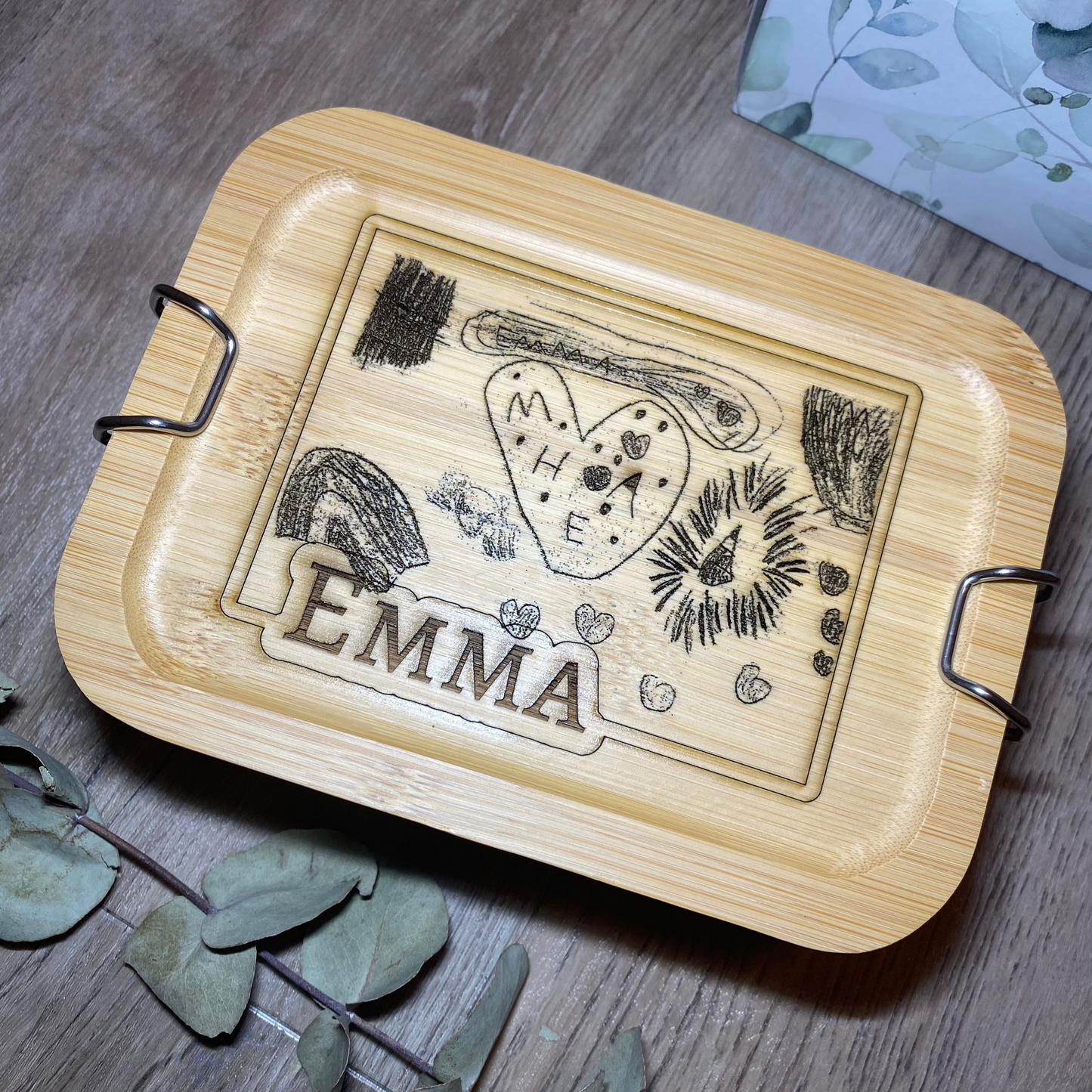 Lunchbox/Brotdose mit selbst gemaltem Bild