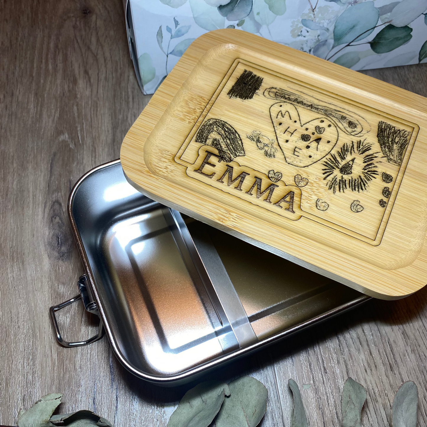 Lunchbox/Brotdose mit selbst gemaltem Bild