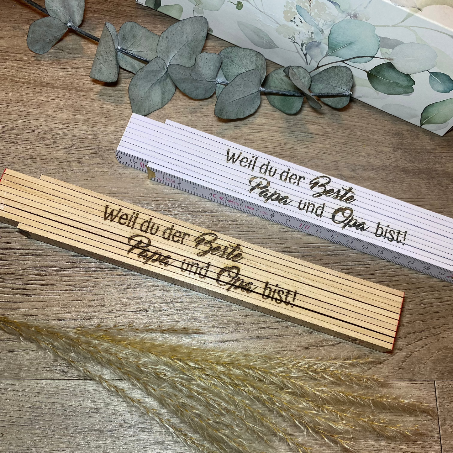 Zollstock mit deinem Wunschtext