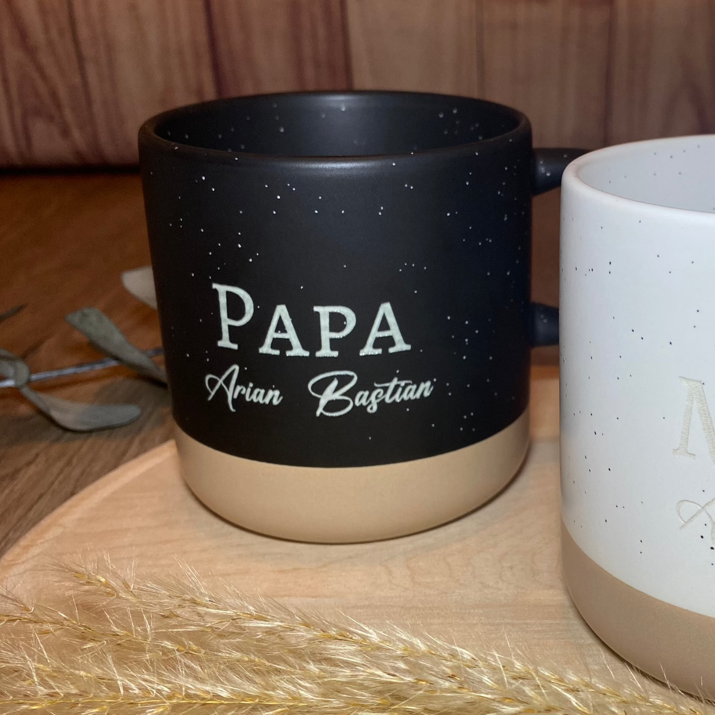 Keramiktasse mit Gravur für Papa