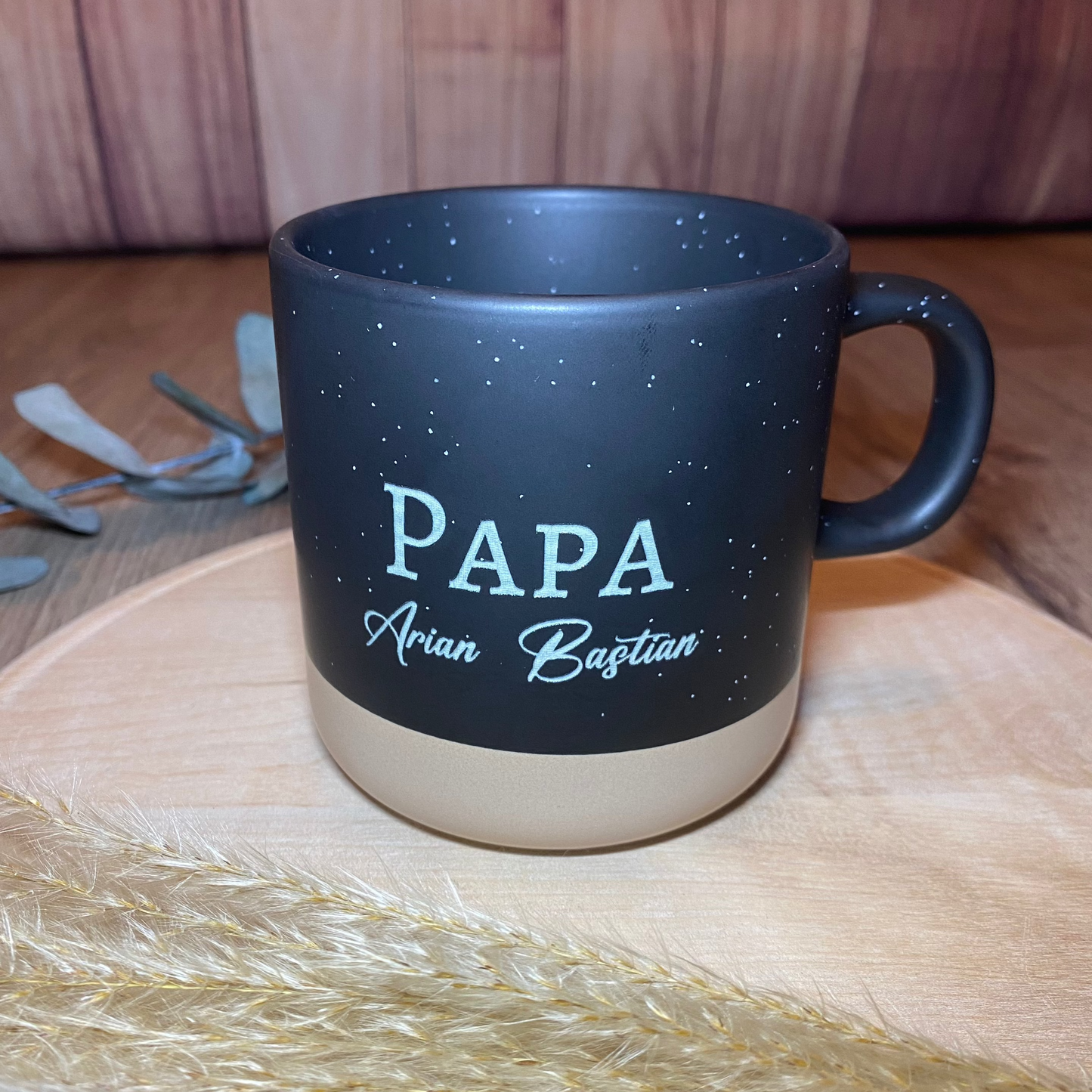 Keramiktasse mit Gravur für Papa
