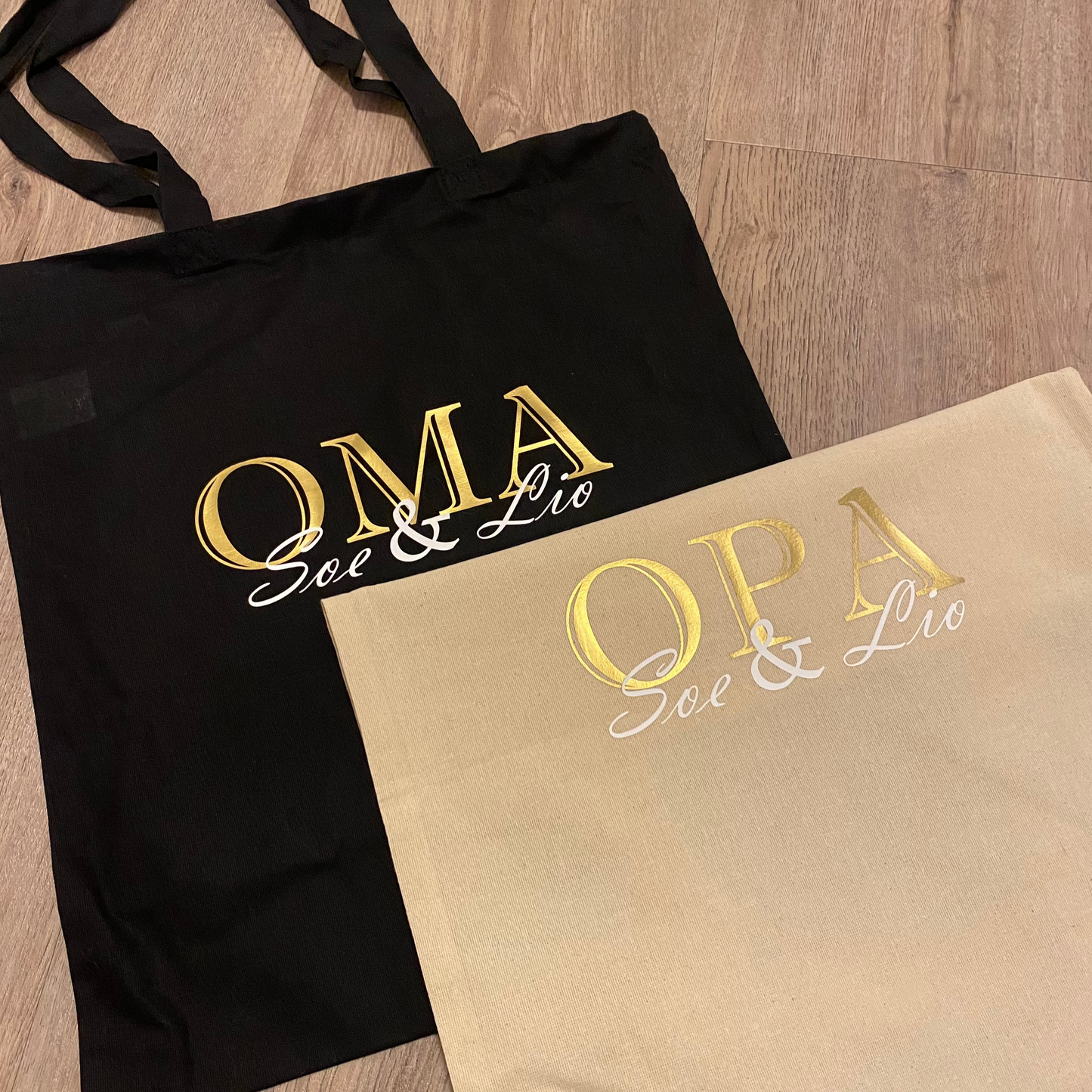 Personalisierte Baumwolltasche für Mama/Papa Oma/Opa
