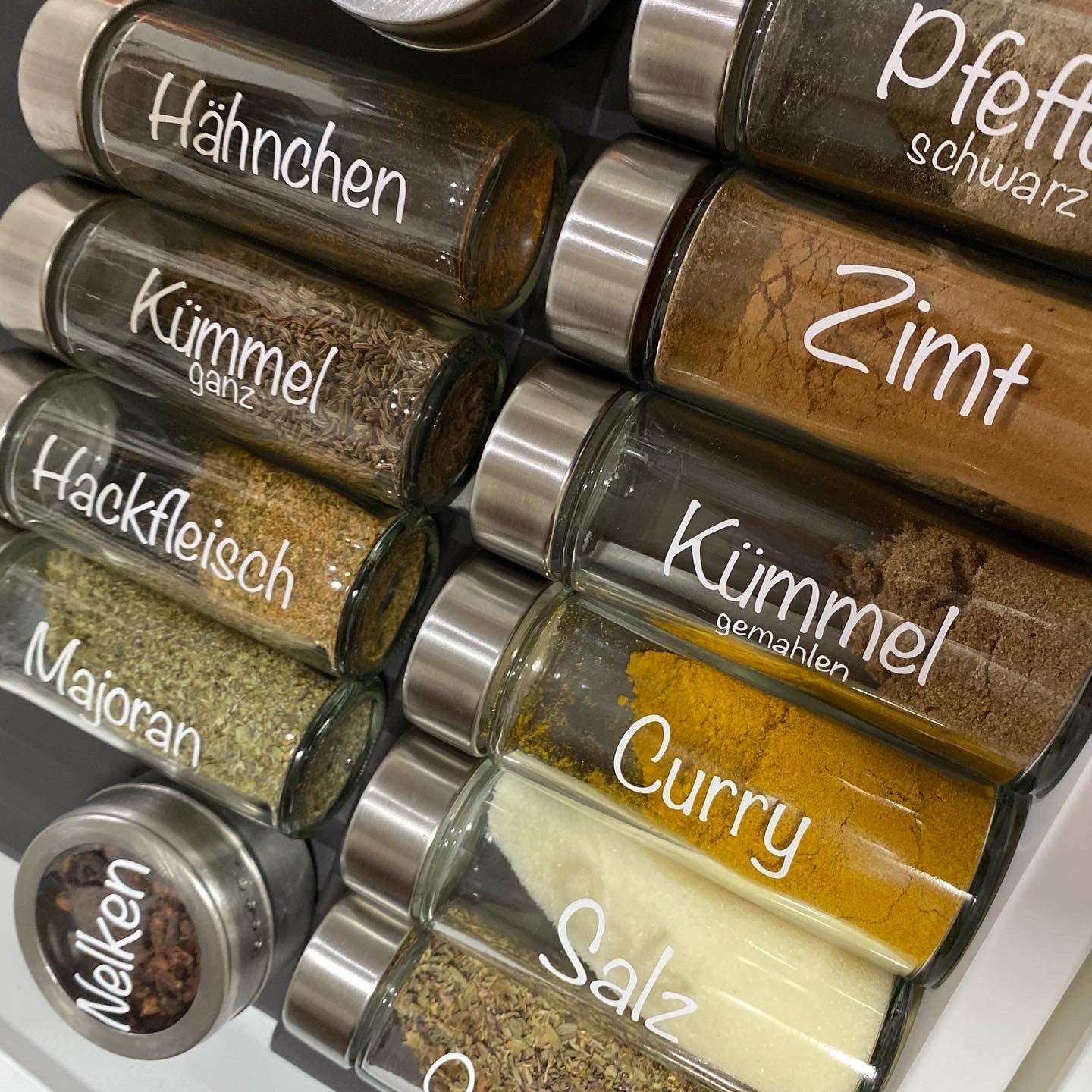 Aufkleber für Gewürzbehälter