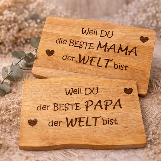 Gewelltes Frühstücksbrettchen aus Buchenholz