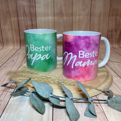 Bunte Tassen für die besten Mamas, Papas, Omas und Opas