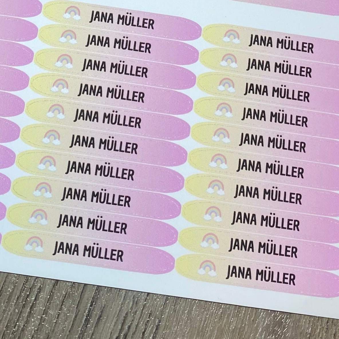 Namenssticker für Stifte