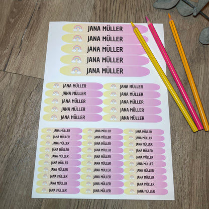 Namenssticker für die Schule oder für den Kindergarten