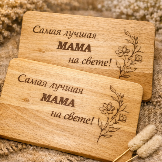 Frühstücksbrettchen für Mama auf Russisch