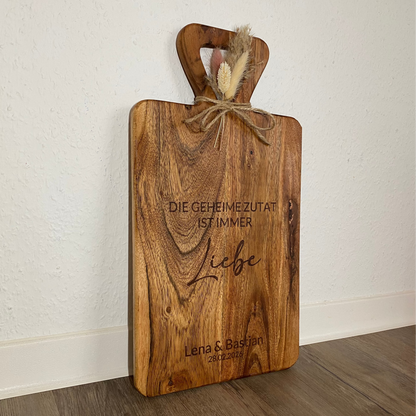 Holzschneidebrett personalisiert