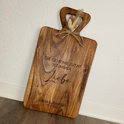 Holzschneidebrett personalisiert