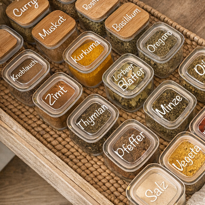 Aufkleber für Gewürzbehälter