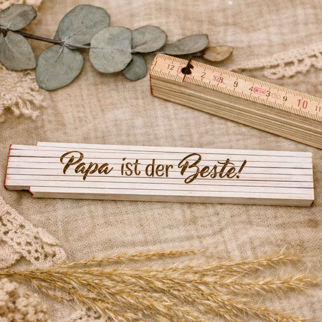 Zollstock mit deinem Wunschtext