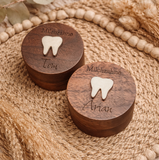 Milchzahndose aus Holz