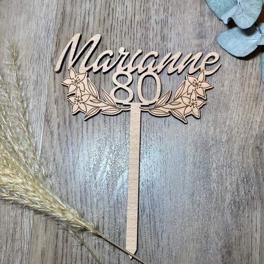 Caketopper mit Namen und Zahl