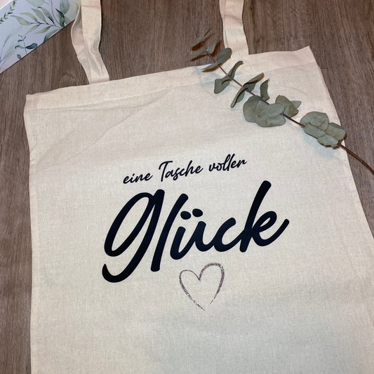 Baumwolltasche "Eine Tasche voller Glück"