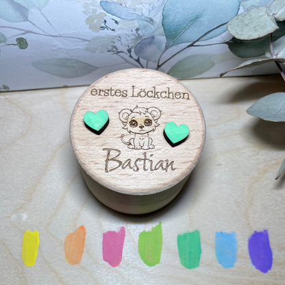 Personalisiertes Döschen für das "Erstes Löckchen"