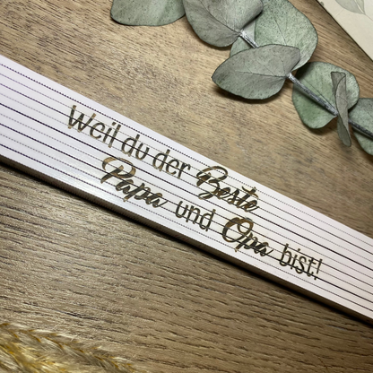 Zollstock mit deinem Wunschtext