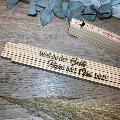 Zollstock mit deinem Wunschtext