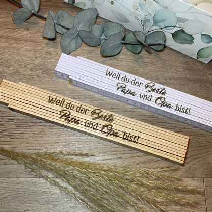 Zollstock mit deinem Wunschtext