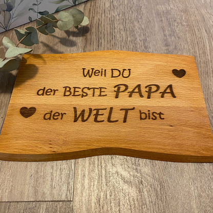 Gewelltes Frühstücksbrettchen aus Buchenholz
