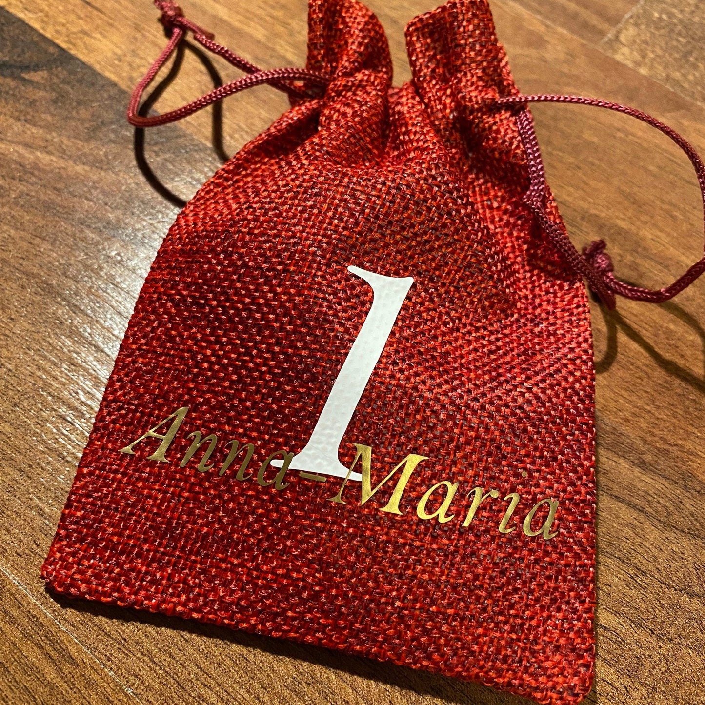 Adventskalender zum selber Befüllen in Rot/Creme